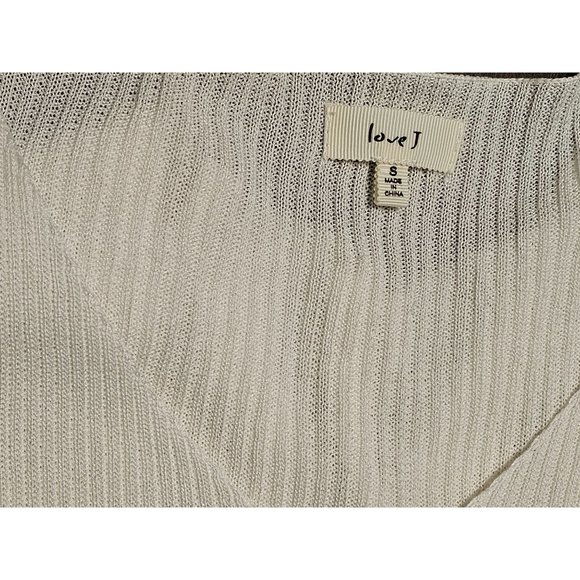 Love J Pull over Knot Front top size Small light weight Knit White - Picture 4 of 10